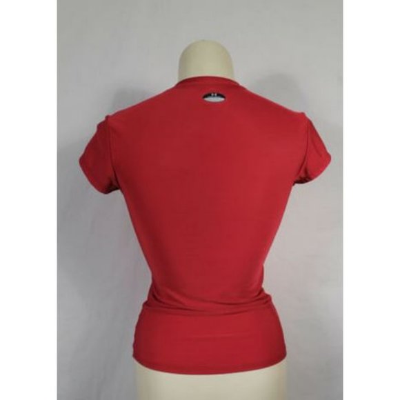 Under Armour Dark Pink V Neck Tee - Picture 4 of 5